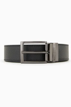 Emporio Armani Wendegürtel aus strukturiertem Leder mit Print