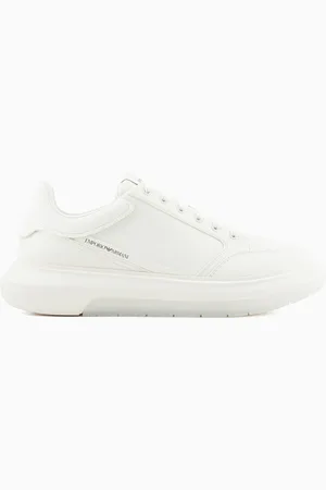 Emporio Armani Sneaker aus Leder mit seitlichem Logo