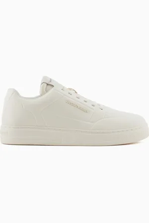 Emporio Armani Sneaker aus Leder mit seitlichem Logo