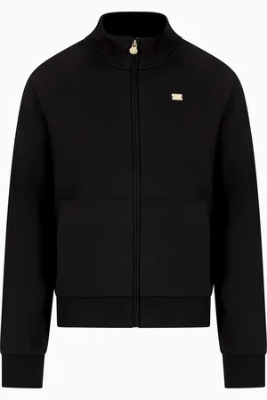 EA7 Core Lady Sweatshirt mit Rei??verschluss, gefertigt aus Baumwollstretch