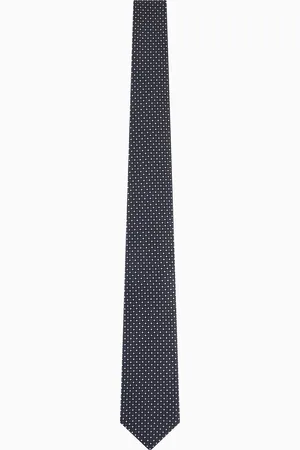 Giorgio Armani Krawatte aus reiner Seiden in Jacquard-Stoff-Verarbeitung mit Punkten