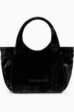 Emporio Armani Handtasche aus Samt mit Kettenriemen