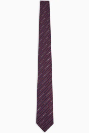 Emporio Armani Krawatte aus reiner Seide in Jacquard-Stoff-Verarbeitung mit Allover-Logo-Schriftzug