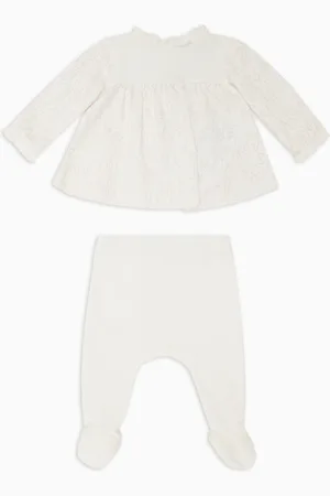 Emporio Armani Geschenkset mit T-Shirt und Gamaschen aus Interlock-Jersey mit Allover-Schriftzug