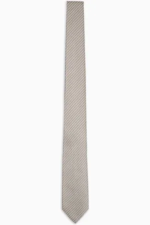Giorgio Armani Krawatte aus reinem Seiden-Jacquard mit geometrischem Muster