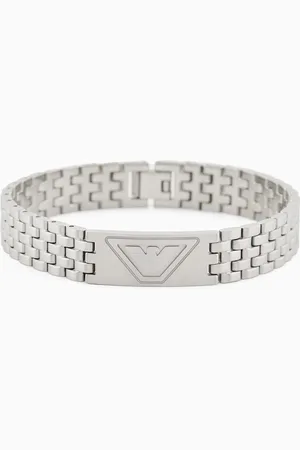 Emporio Armani Edelstahl-Plattenarmreifen