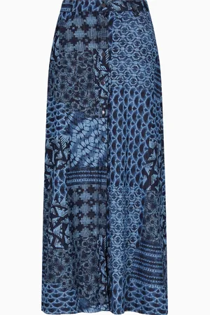 Emporio Armani Rock mit Allover-Print aus Baumwolldenim