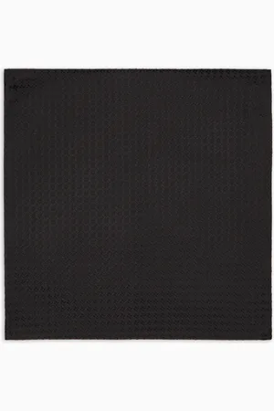 Emporio Armani Einstecktuch aus reiner Seide mit Jacquard-Muster