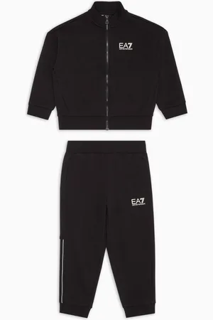 EA7 Logo Series Boy Trainingsanzug aus Baumwolle