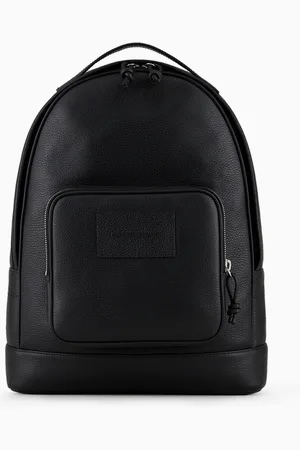 Emporio Armani Runder Rucksack aus getrommeltem Leder