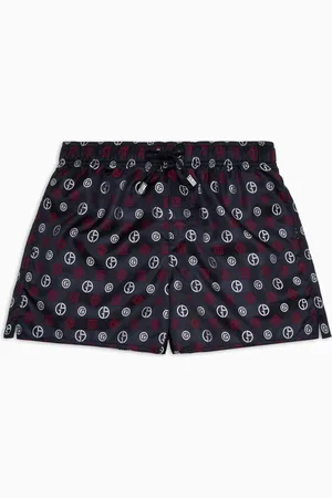 Giorgio Armani Badeboxershorts aus Jacquard-Stoff mit Allover-Logo