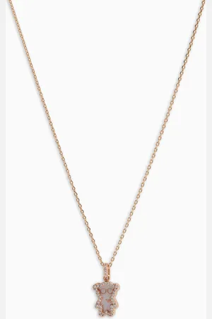 Emporio Armani Halskette aus roségoldfarbenem Messing mit Anhänger