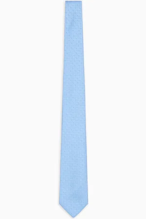 Emporio Armani Krawatte aus reiner Seide Mikro-Muster in Jacquard-Stoff-Verarbeitung