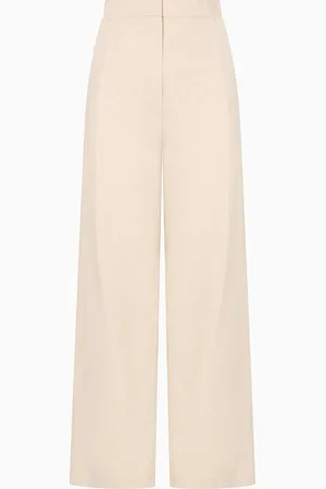Emporio Armani Hose mit Bundfalten, gefertigt aus gebürsteter Baumwolle