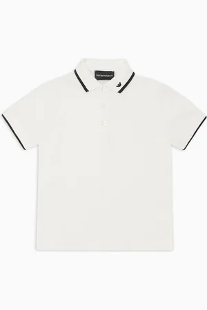 Emporio Armani ASV Poloshirt aus Bio-Piquet mit aufgesticktem Adler
