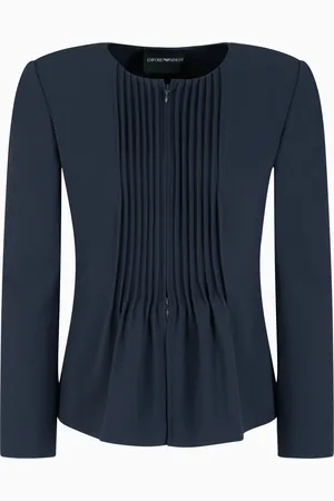 Emporio Armani Jacke aus fließendem, strukturiertem Stoff mit Falten