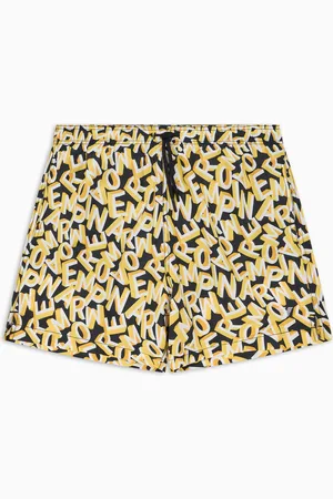 Emporio Armani Badeshorts mit Allover-Makro-Schriftzug