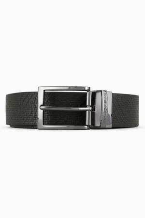 Emporio Armani Wendegürtel aus Leder mit Flecht-Print
