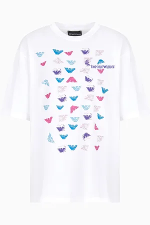 Emporio Armani ASV T-Shirt aus Jersey mit Adler-Print