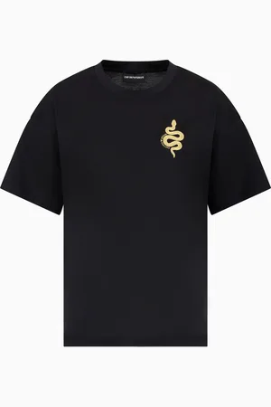 Emporio Armani ASV T-Shirt in Boxy-Pafform, gefertigt aus merzerisiertem Jersey mit Print zum Mondneujahr