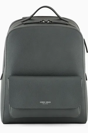 Giorgio Armani Runder Rucksack aus Leder