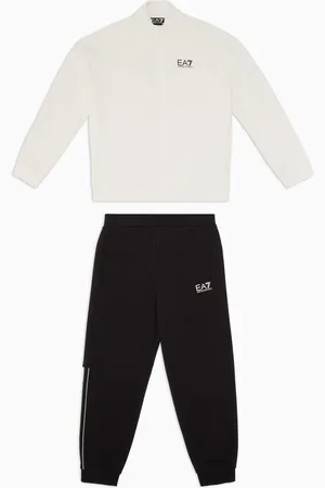 EA7 Logo Series Boy Trainingsanzug aus Baumwolle
