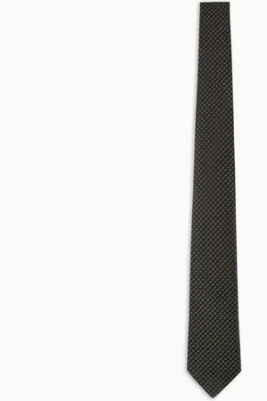 Emporio Armani Krawatte aus Seiden-Mischung mit optischem Muster in Jacquard-Stoff-Verarbeitung