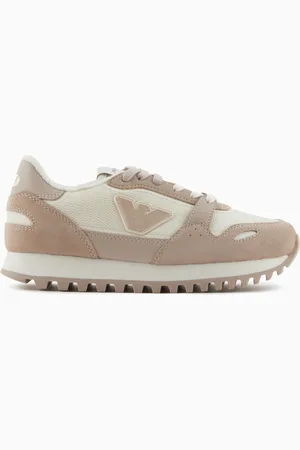 Emporio Armani Sneaker aus Mesh mit Veloursleder-Details und Adler-Patch