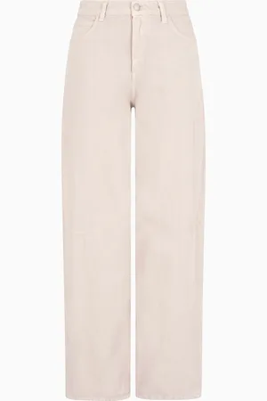 Emporio Armani ASV Jeans J3F mit Ballon-Beinabschluss aus-stückgefärbtem Lyocell und Leinen
