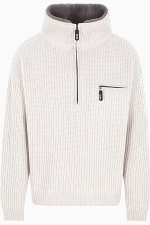 Giorgio Armani Neve Pullover mit Stehkragen aus Kaschmir und Schaffell
