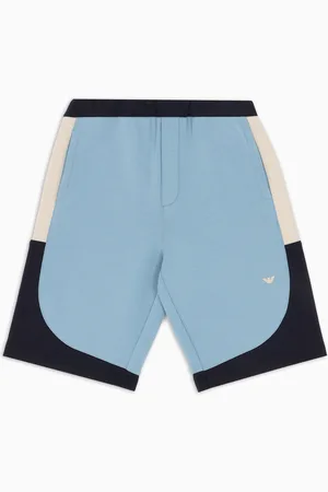 Emporio Armani Shorts mit Colorblock-Details aus doppellagigem Jersey