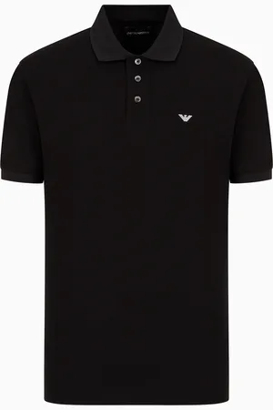 Emporio Armani Poloshirt aus merzerisiertem Pikee mit Mikro-Adler