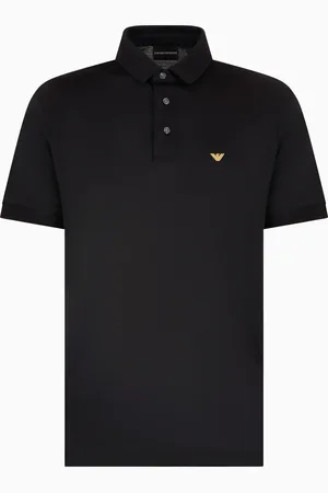 Emporio Armani ASV Poloshirt aus einer Jersey-Lyocell-Mischung mit Stickerei