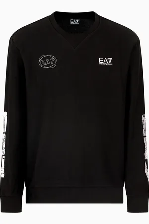 EA7 Graphic Series Sweatshirt mit Rundhalsausschnitt, gefertigt aus Baumwolle