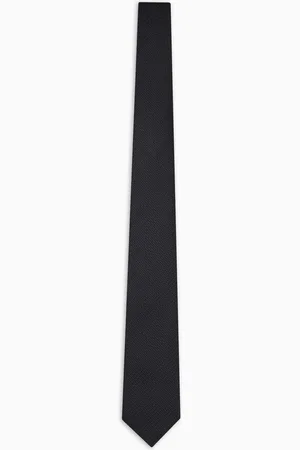 Emporio Armani Krawatte aus reiner Seide mit Mikrostruktur