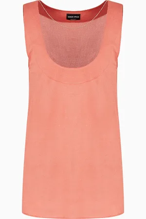 Giorgio Armani Top aus glänzendem Viskosejersey
