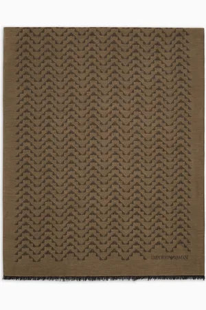 Emporio Armani Stola aus einer Modal-Mischung aus Jacquard-Stoff mit Allover-Adler