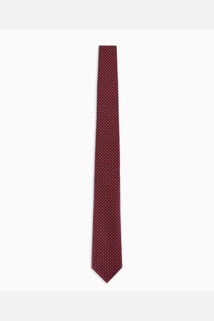 Giorgio Armani Krawatte aus reiner Seiden in Jacquard-Stoff-Verarbeitung mit Punkten