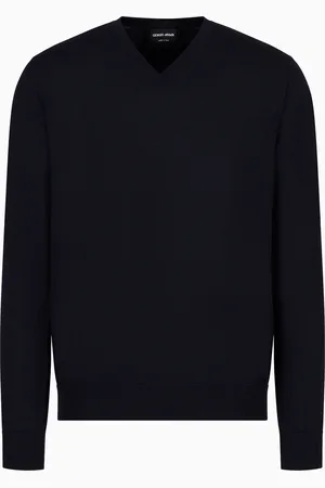 Giorgio Armani Pullover mit Rundhalsausschnitt aus reiner Schurwolle