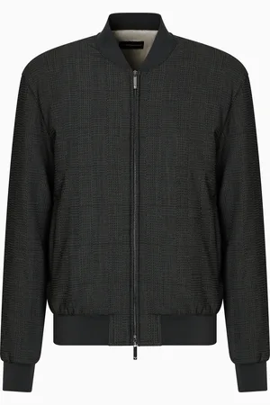 Emporio Armani Bomberjacke aus Schurwolle mit 3D-Effekt-Textur
