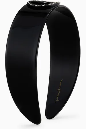 Giorgio Armani Haarreifen mit Logo aus Kristallen