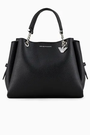 Emporio Armani Handtasche in strukturierter Optik mit Adler-Anhänger