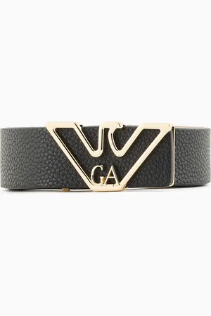 Emporio Armani Gürtel mit Adler-Plakette mit Hirsch-Print