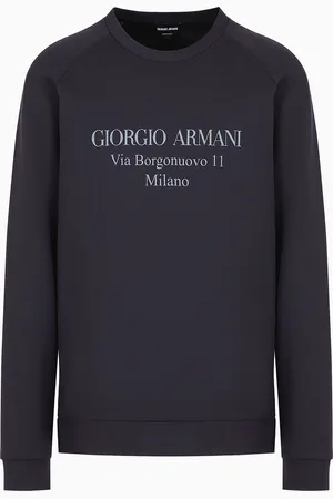 Giorgio Armani Sweatshirt Borgonuovo 11 aus doppeltem Baumwolljersey