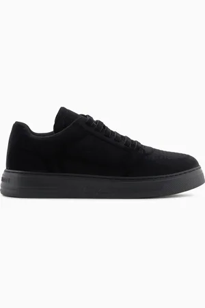 Emporio Armani Sneaker aus Veloursleder mit seitlichem Logo