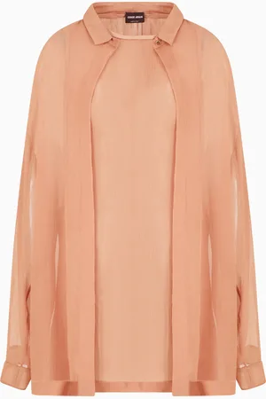 Giorgio Armani Weite Bluse aus Seiden-Crêponne