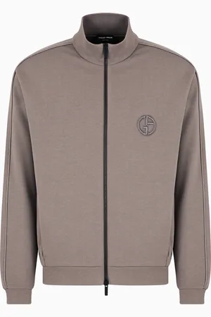 Giorgio Armani Sweatshirt mit Reißverschluss, gefertigt aus Baumwolle und Kaschmir