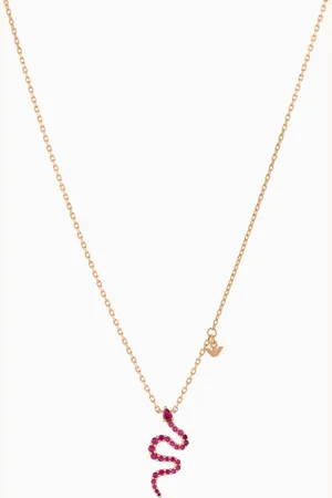 Emporio Armani Kette aus 14-karätig rosé vergoldetem Sterlingsilber mit Anhänger