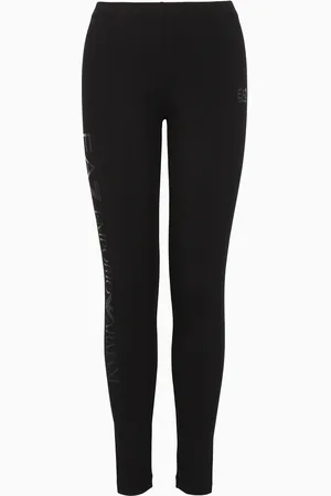 EA7 Shiny Leggings aus Baumwollstretch