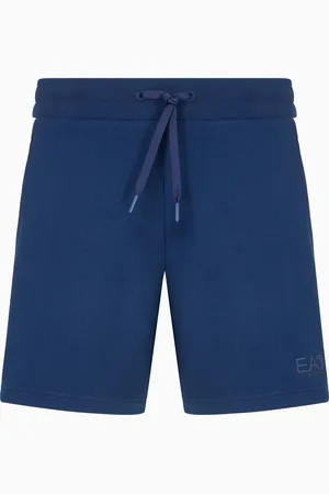 EA7 7 Lines Shorts aus Baumwoll-Jersey